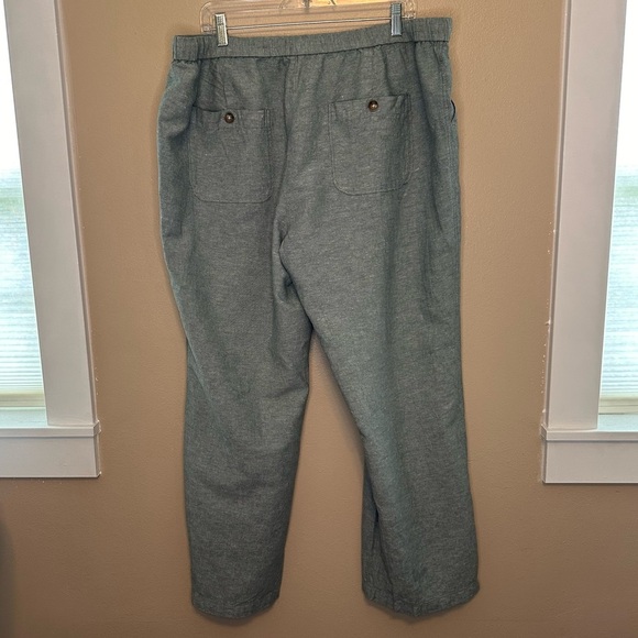 Liz Claiborne Women’s Green Wide Leg Linen Blend Pants Size XXL - Picture 4 of 6